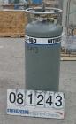 Used Union Carbide Cryogenic Nitrogen Tank, 42 Gallon, Model LS-160, Carbon Steel, Vertical. Approximately 18