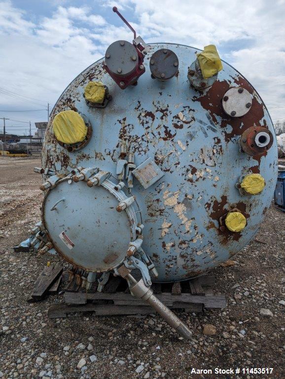 Used 2,000 Gallon Pfaudler Glass Lined Vertical Chemstore Receiver Tank