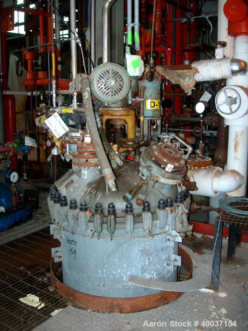 Used Used: DeDietrich clamp top glass lined tank, 100 gallon, 3008 blue glass. Approximately 32" diameter x 32" straight side, clamp dish top, dish bottom. Internal rated 130/fv psi at 500 deg.f.. 2h...