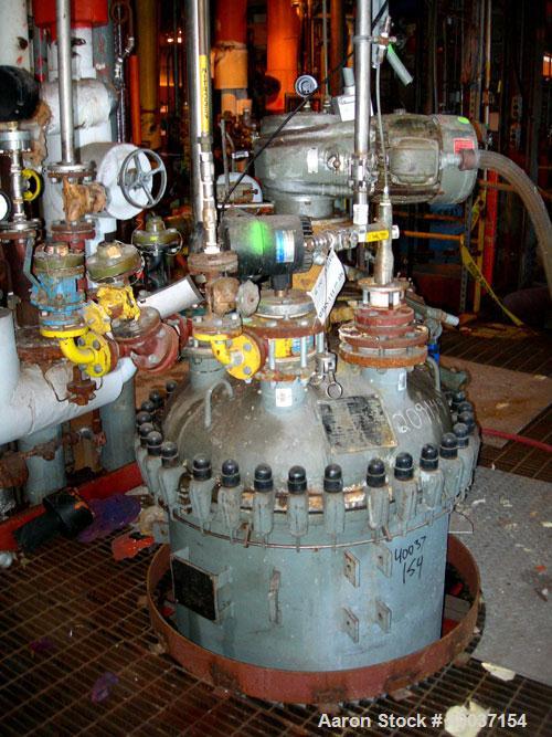Used Used: DeDietrich clamp top glass lined tank, 100 gallon, 3008 blue glass. Approximately 32" diameter x 32" straight side, clamp dish top, dish bottom. Internal rated 130/fv psi at 500 deg.f.. 2h...