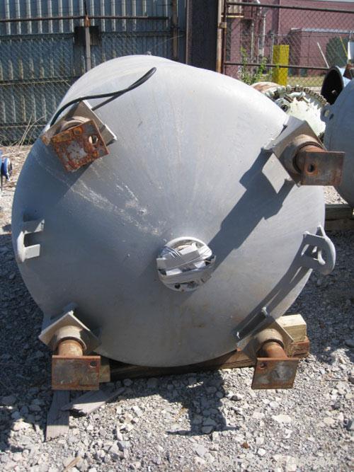 Used DeDietrich Glass Lined Receiver, 500 gallon, model VTC-500, 47" diameter x 60" straight side, dish top and bottom, rated 55 psi and full vacuum at 400 F, 20" top manway, 6" sight glass, 4", 3", ...