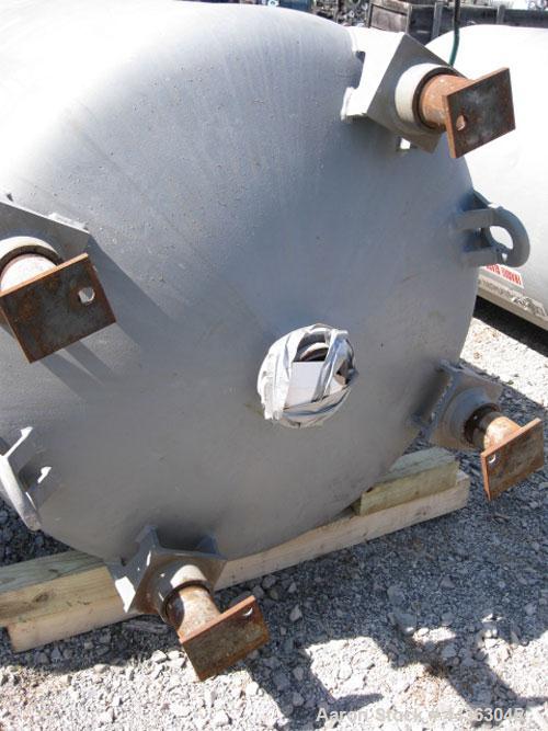 Used DeDietrich Glass Lined Receiver, 500 gallon, model VTC-500, 47" diameter x 60" straight side, dish top and bottom, rated 55 psi and full vacuum at 400 F, 20" top manway, 6" sight glass, 4", 3", ...