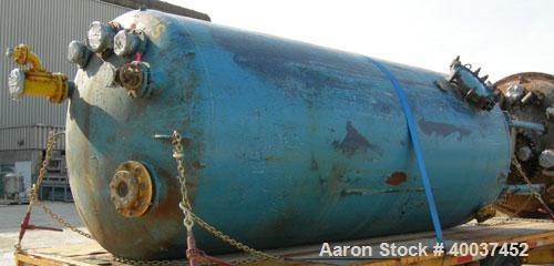 Used Glascote glass lined tank, 3000 gallon, vertical. Approximately 72" diameter x 162" straight side. Dished top and bottom. Internal rated 60 psi at 200 deg.f..