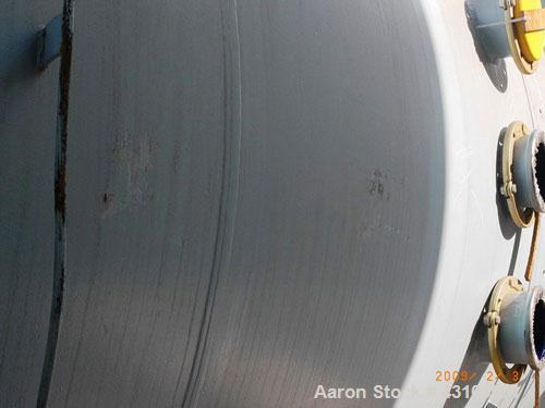 Unused-Vertical Glass Lined Storage Tank, PCW 11,900 Gallon. 87 psig or full vacuum at -20 deg F to 350 deg F, 9119 dark blue Glasteel 9 = 9115 glass, PLUG FREE and factory tested at 20,000 volts, 30...