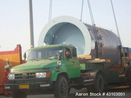 Unused-Vertical Glass Lined Storage Tank, PCW 11,900 Gallon. 87 psig or full vacuum at -20 deg F to 350 deg F, 9119 dark blue Glasteel 9 = 9115 glass, PLUG FREE and factory tested at 20,000 volts, 30...