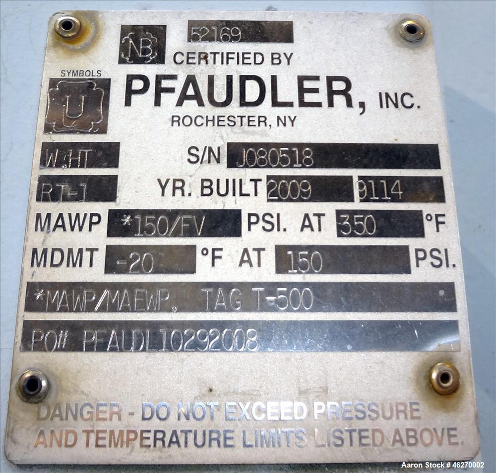 Unused Pfaudler Tank, Approximately 3,000 Gallons, Glass Lined