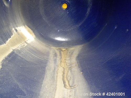 Used Pfaudler Glass Lined Chemstor Pressure Tank, 10,200 gallon, model CV-126-10200, 9119 blue glass, vertical. 126" Diameter x 168" straight side, dish top and bottom. Internal rated 75/FV at -20 to...
