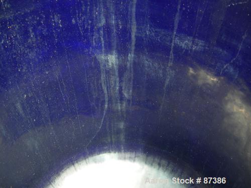 Used Pfaudler Glass Lined Pressure Tank, 50 Gallons, Vertical. 24" Diameter x 24" straight side. Dish bolt on top, dish bottom. Internal rated 150 psi/FV at -20 to 450 deg F. Openings: top (3) 2", 3"...
