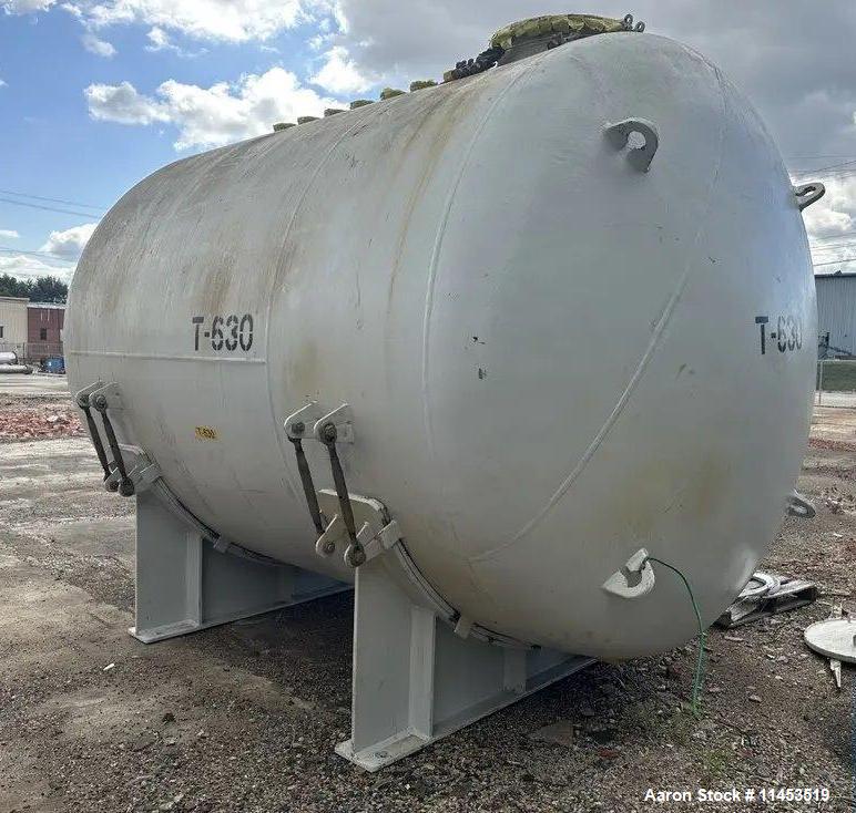 6,000 Gallon GMM Pfaudler Glass Lined Horizontal Chemstore Receiver Tank