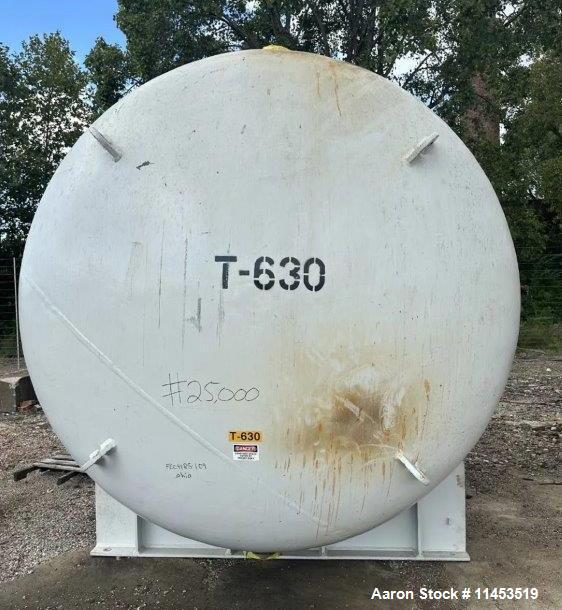 6,000 Gallon GMM Pfaudler Glass Lined Horizontal Chemstore Receiver Tank