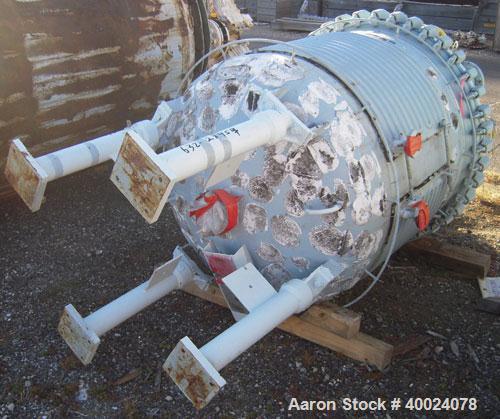 Used Pfaudler Glass Lined Reciever, 200 gallon, 9125 white glass. Internal rated 100 psi and full vacuum at 450 deg F. Clamp top, dish bottom. Serial #R293-0753, National Board #47238, built 1993.