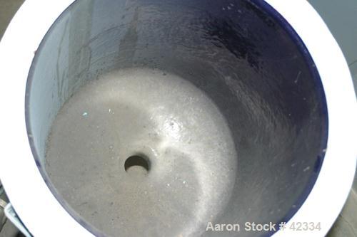 USED:Pfaudler glass lined pressure tank, 5 gallon, type 3315 glass,vertical. 12" diameter x 12" straight side. Unit requires bolt-on top,dish bottom. Internal rated 25 psi at 650 deg F. 2" center bot...
