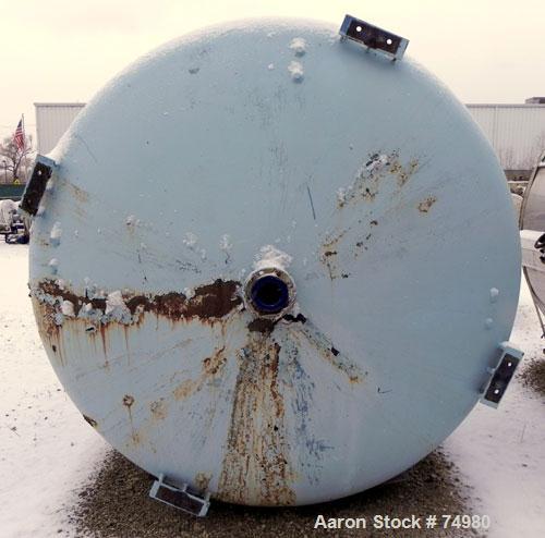 Used Pfaudler Closed Top Glass Lined Receiver Tank, 2000 Gallon, Type 5014 Glass, Vertical. 83" Diameter x 76" straight side. Dished top and bottom. Internal rated 35 psi/FV at 450 deg F. Openings: t...