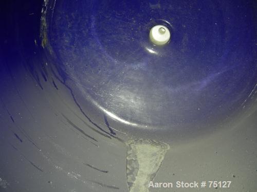 USED: Pfaudler glass lined receiver tank, 100 gallon, 9115 glass, vertical. Approximately 32" diameter x 26" straight side. Hemi bolt-on top, dish bottom. Internal rated 100 psi/FV at 450 deg F. Open...