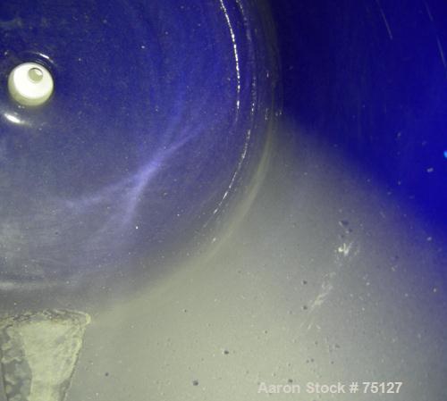 USED: Pfaudler glass lined receiver tank, 100 gallon, 9115 glass, vertical. Approximately 32" diameter x 26" straight side. Hemi bolt-on top, dish bottom. Internal rated 100 psi/FV at 450 deg F. Open...
