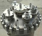Used DeDietrich Glass Lined Pressure Receiver, 50 gallon, 3008 blue glass internal, NI200 nickel outside, vertical. 22-1/2