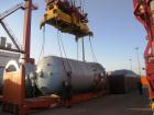 Unused-Vertical Glass Lined Storage Tank, PCW 11,900 Gallon. 87 psig or full vacuum at -20 deg F to 350 deg F, 9119 dark blue Glasteel 9 = 9115 glass, PLUG FREE and factory tested at 20,000 volts, 30...