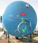 Used: Pfaudler glass lined tank, 2000 gallon, 9114 blue glass, horizontal. Approximately 84