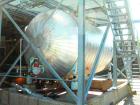 Used: Pfaudler glass lined tank, 10,000 gallon, 9119 blue glass, horizontal. Approximately 10' diameter x 14' straight side, dished heads. Internal rated 50/fv at 450 deg.f.. Openings top (6) 4