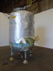 Used Pfaudler Glass Lined Tank, 1000 Gallon, 9119 Blue Glass, Vertical.