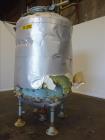 Used Pfaudler Glass Lined Tank, 1000 Gallon, 9119 Blue Glass, Vertical.