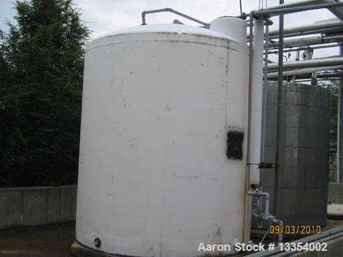 Used-Tank, 6000 Gallon, Plastic, Vertical.  114" Diameter x 126" straight side, dish top, flat bottom.  Openings:  top manwa...