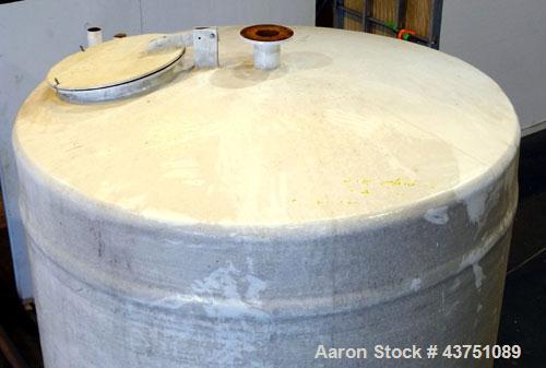 Used Ohio GRP Fiberglass Storage Tank, 2000 Gallons, Vertical. Approximately 84" diameter x 76" straight side, dished top and bottom. Liner and resin 1 ply "C" veil/ Atlac 4010-A. 1.3 Specific gravit...