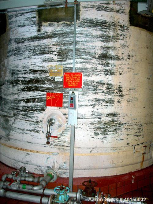 Used:  Resin Fab tank, 10,000 gallon, fiberglass, vertical. Approximate 144" diameter x 144" straight side. Flat top and bot...