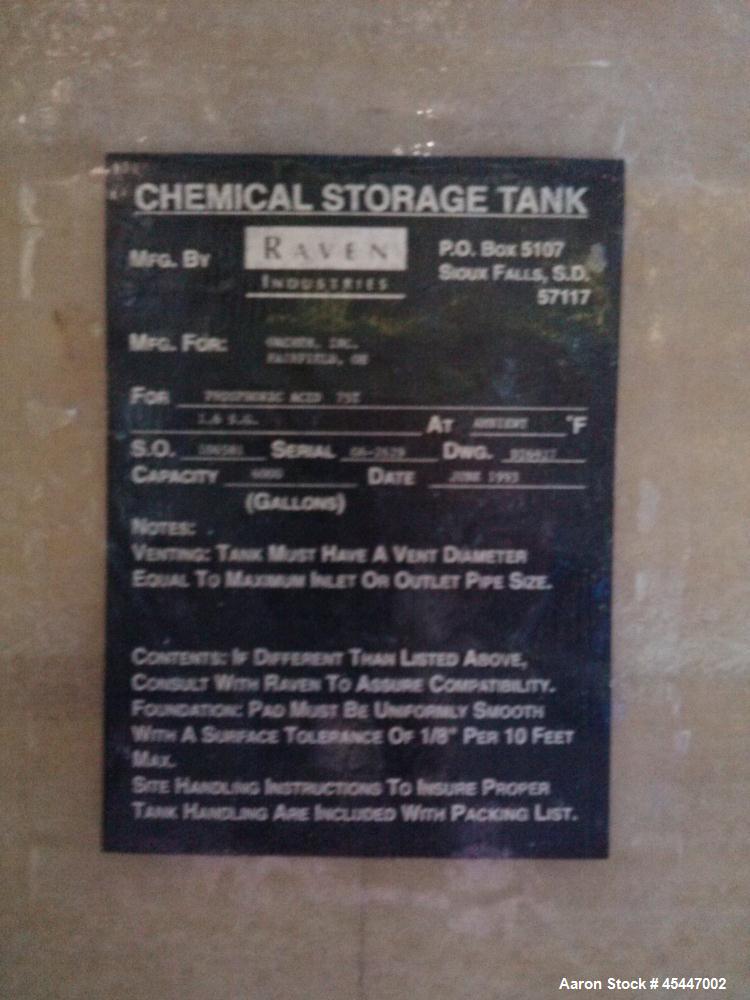 Used 6,000 Gallon Fiberglass Tank