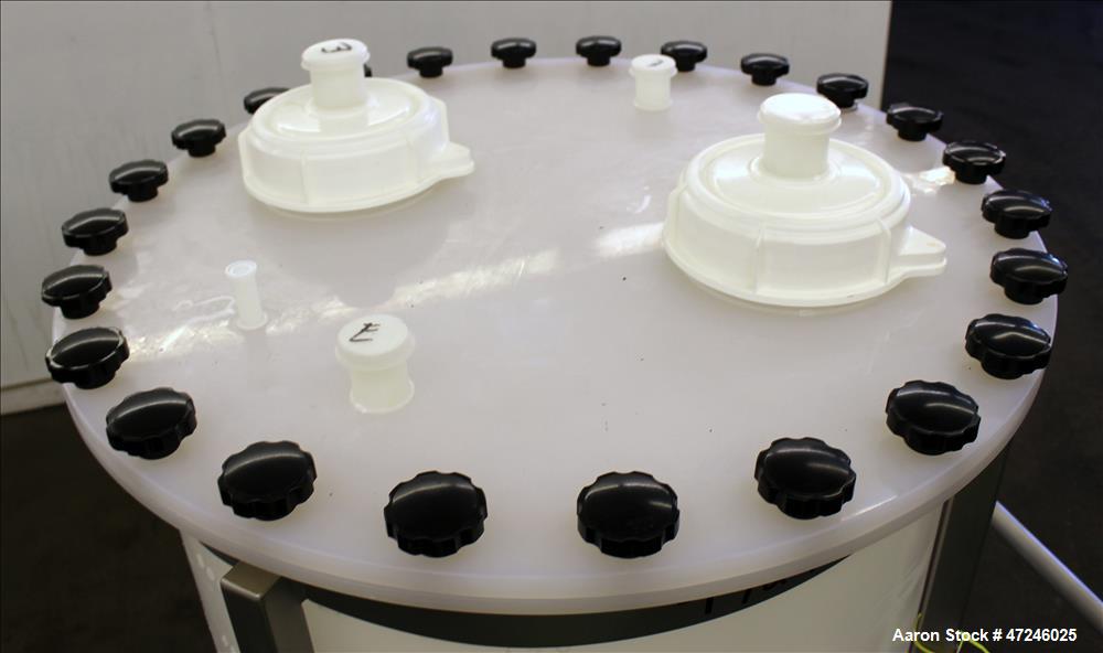 Used Plastic Tank, Approximate 150 Gallon, Vertical.