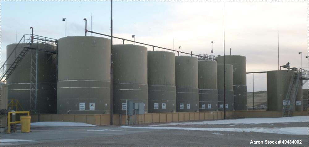 Used fiberglass Tank, 750 bbl / 31,500 Gallon. 15 6" diameter x 24 tall. ISO Resin. Max operating Temp: 160 deg F. Design Atmospheric. Specific gravity: 1.1. Vertical, Flat top and bottom. Mfg. 2016....