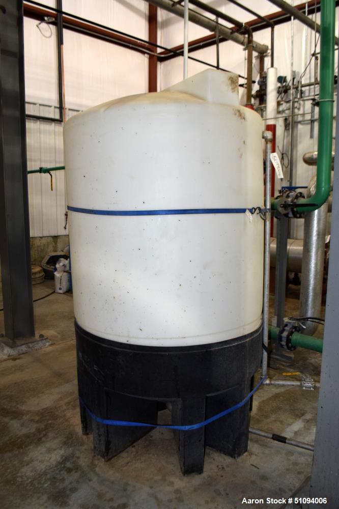 Used- Norwesco Polypropylene Tank, Approximate 500 Gallons