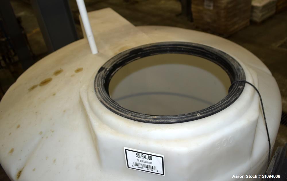 Used Norwesco Polypropylene Tank, Approximate 500 Gallons