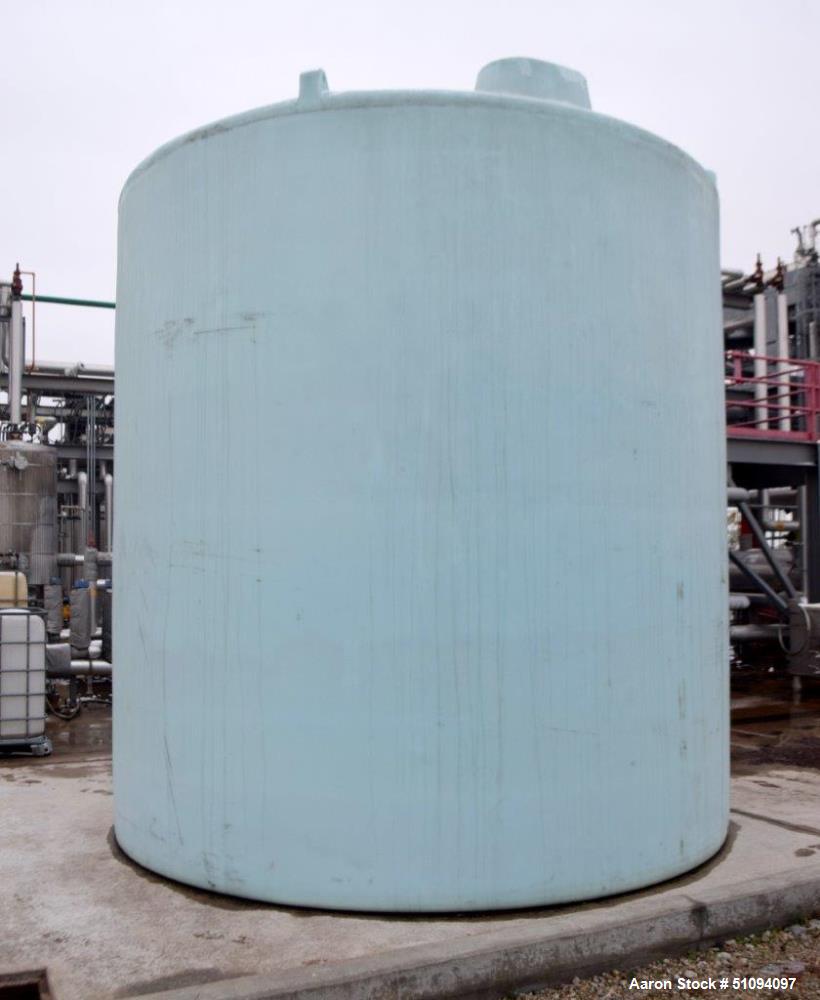 Used Polypropylene Tank, Approximate 9,000 Gallon, Vertical