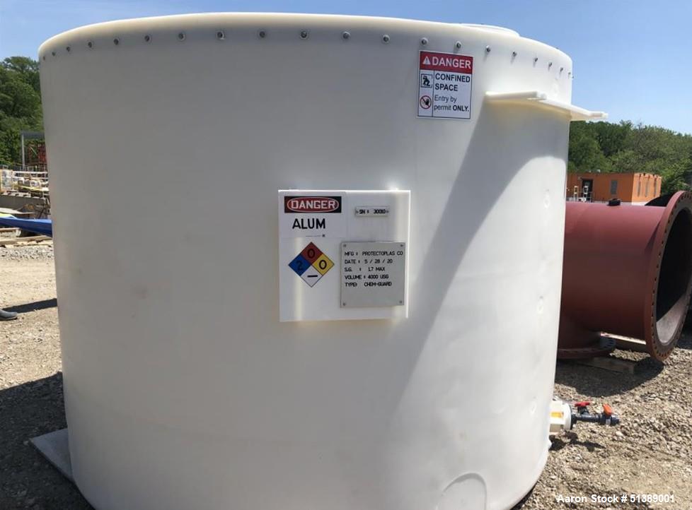 Unused- Protectoplas Company 4,000 Gallon Polyethylene Storage Tank