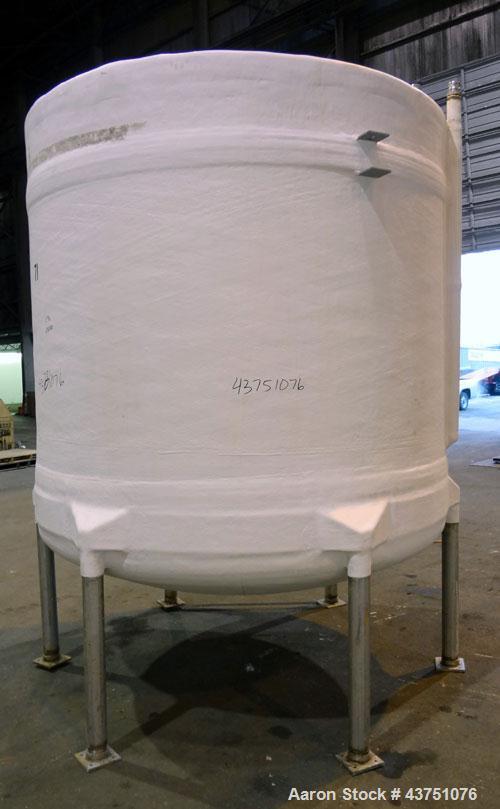 Used Air Plastics Fiberglass Storage Tank, 2050 Gallons, Vertical. Approximate 84" diameter x 80" straight side, dished top and bottom. Fabricated in accordance with ASTM D-3299, filament wound vesse...