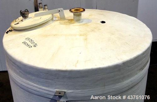 Used Air Plastics Fiberglass Storage Tank, 2050 Gallons, Vertical. Approximate 84" diameter x 80" straight side, dished top and bottom. Fabricated in accordance with ASTM D-3299, filament wound vesse...