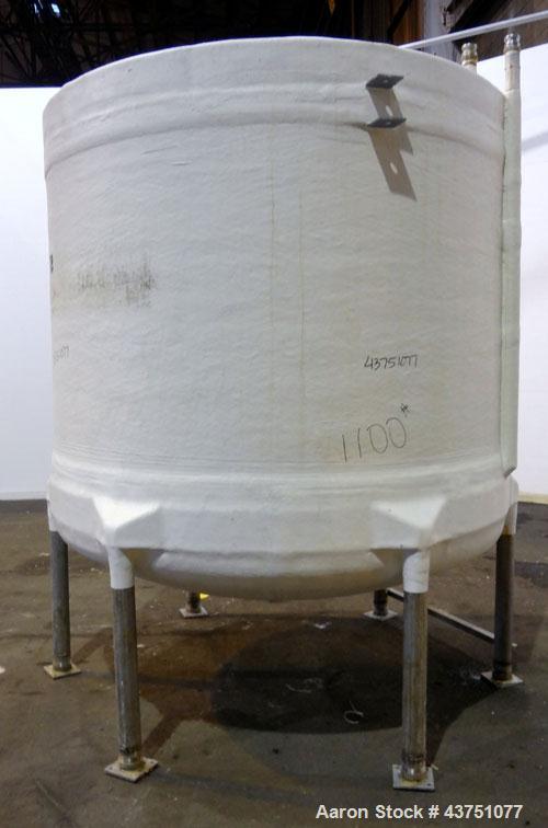 Used Air Plastics Fiberglass Storage Tank, 2050 Gallons, Vertical. Approximate 84" diameter x 80" straight side, dished top and bottom. Fabricated in accordance with ASTM D-3299, filament wound vesse...