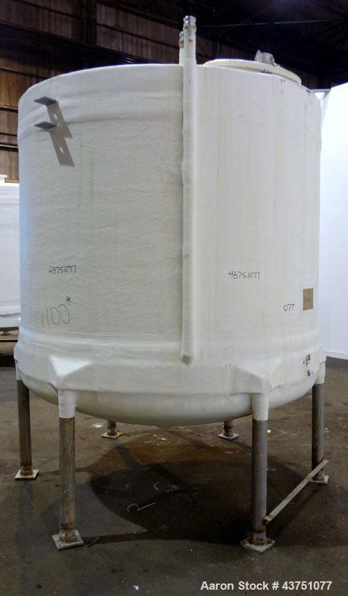 Used Air Plastics Fiberglass Storage Tank, 2050 Gallons, Vertical. Approximate 84" diameter x 80" straight side, dished top and bottom. Fabricated in accordance with ASTM D-3299, filament wound vesse...