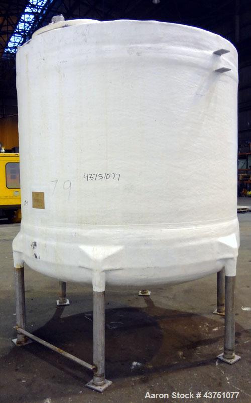 Used Air Plastics Fiberglass Storage Tank, 2050 Gallons, Vertical. Approximate 84" diameter x 80" straight side, dished top and bottom. Fabricated in accordance with ASTM D-3299, filament wound vesse...