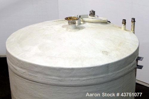 Used Air Plastics Fiberglass Storage Tank, 2050 Gallons, Vertical. Approximate 84" diameter x 80" straight side, dished top and bottom. Fabricated in accordance with ASTM D-3299, filament wound vesse...