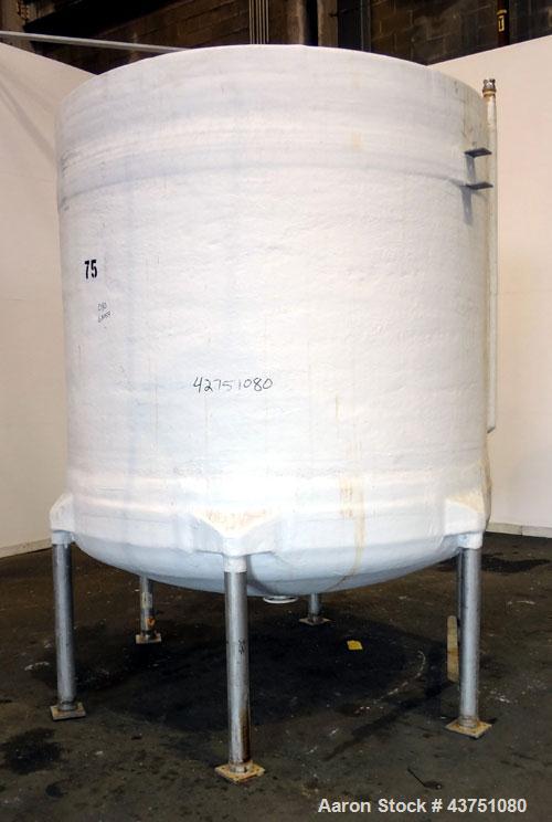 Used Air Plastics Fiberglass Storage Tank, 2050 Gallons, Vertical. Approximate 84" diameter x 80" straight side, dished top and bottom. Fabricated in accordance with ASTM D-3299, filament wound vesse...