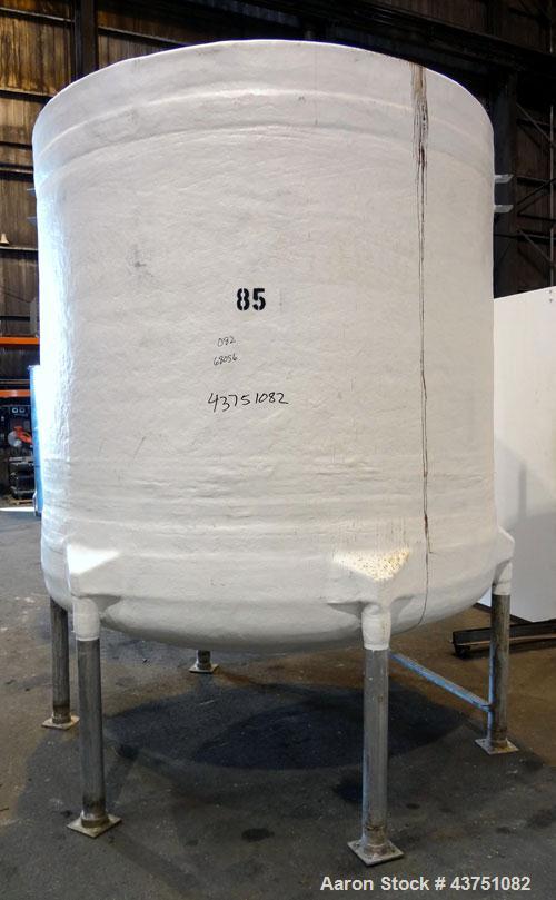 Used Air Plastics Fiberglass Storage Tank, 2050 Gallons, Vertical. Approximately 84" diameter x 80" straight side, dished top and bottom. Fabricated in accordance with ASTM D-3299, filament wound ves...