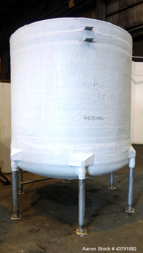 Used Air Plastics Fiberglass Storage Tank, 2050 Gallons, Vertical. Approximately 84" diameter x 80" straight side, dished top and bottom. Fabricated in accordance with ASTM D-3299, filament wound ves...