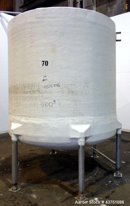 Used- Air Plastics Fiberglass Storage Tank, 2050 Gallons, Vertical. Approximately 84" diameter x 80" straight side, dished t...