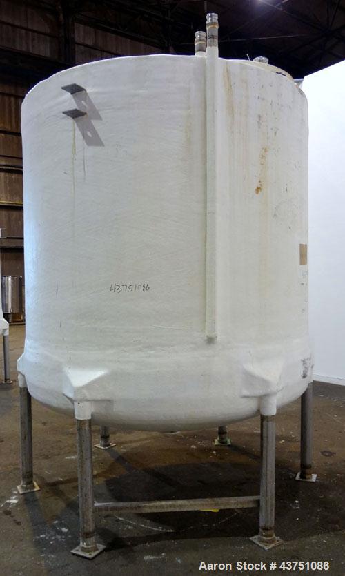 Used- Air Plastics Fiberglass Storage Tank, 2050 Gallons, Vertical. Approximately 84" diameter x 80" straight side, dished t...