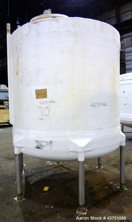 Used- Air Plastics Fiberglass Storage Tank, 2050 Gallons, Vertical. Approximately 84" diameter x 80" straight side, dished t...