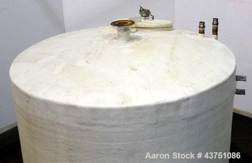 Used- Air Plastics Fiberglass Storage Tank, 2050 Gallons, Vertical. Approximately 84" diameter x 80" straight side, dished t...