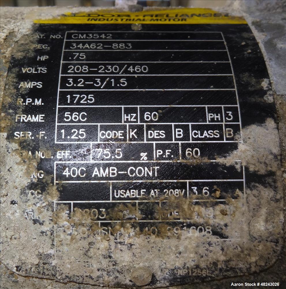 Used Augusta Fiberglass Tank, 1,930 Gallon, Vertical.