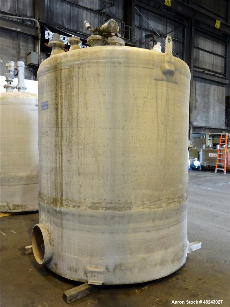 Used- Augusta Fiberglass Tank, 1,930 Gallon, Vertical.